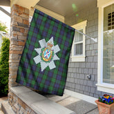 Black Watch Weathered Tartan Crest Garden Flag